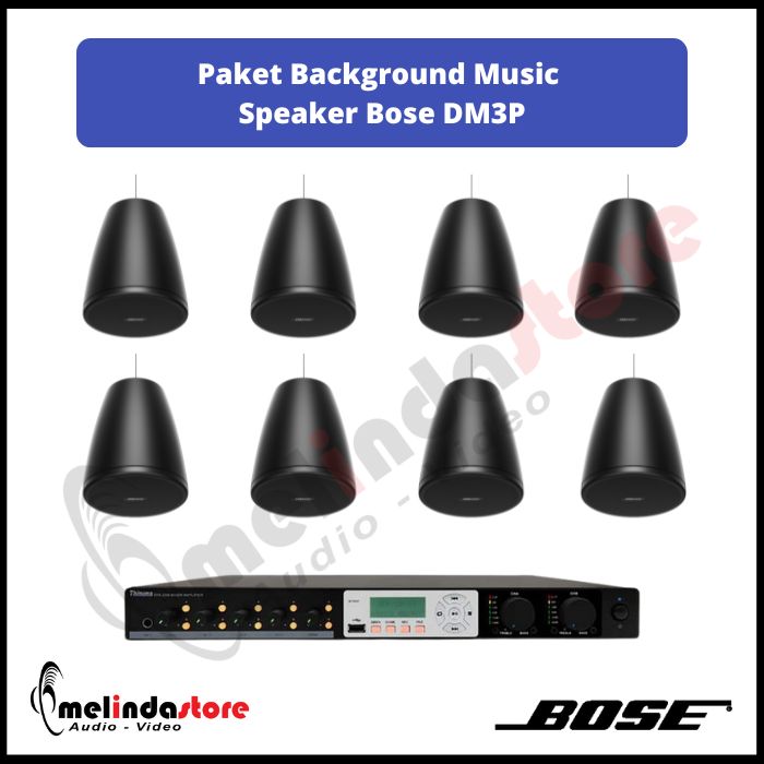 Paket Background Music Speaker Ceiling Pendant Bose DM3P | 8 Speaker